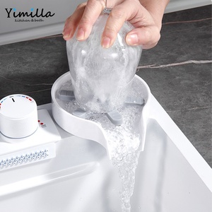 Fregadero <span class=keywords><strong>de</strong></span> Cocina Multifuncional Inteligente <span class=keywords><strong>de</strong></span> Acero Inoxidable Blanco <span class=keywords><strong>de</strong></span> Lujo con Grifo Extraíble Giratorio para Agua Pura - Product Image 6