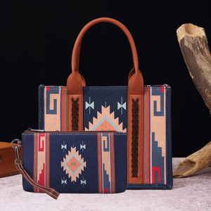 Bolso de Mano Tipo Cartera de Lino y Algodón con Estampado Retro Europeo Americano, Estilo Bohemio Occidental, Funda para Teléfono TK - Product Image 4