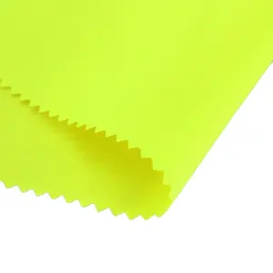 Pabrik langsung harga yang baik 100% poliester kain Oxford neon kuning PU dilapisi tas rompi keamanan 300d/420d hitungan benang