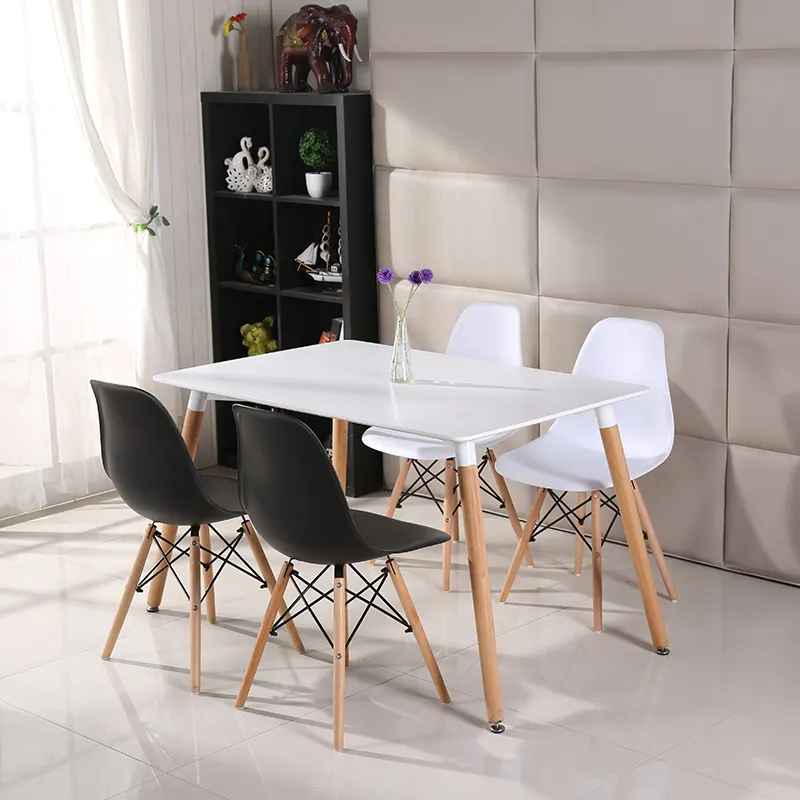 Commercio all'ingrosso di Mobili In Plastica Bianco Disegni 6 Sedie Moderno Tavolo Da Pranzo E Sedie Set