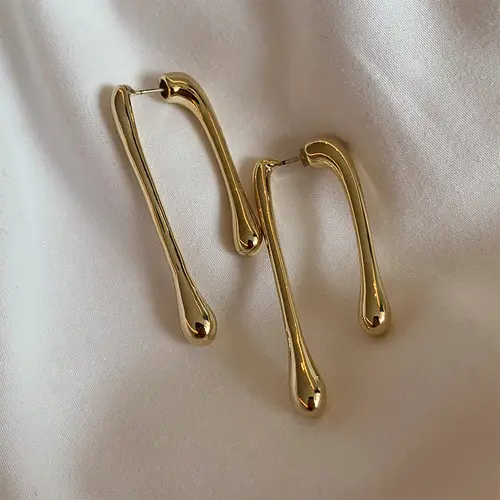 Earrings Long Bar Gold Plated Earrings for Women Minimalist Women Accessories Fashion Jewelry 2021