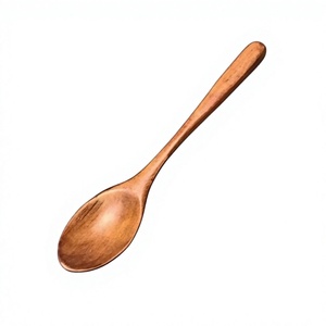 Reusable Wooden Spoons Set of 2 Natural Wood Cooking Utensils for <b>Kitchen</b> Stirring Mixing Serving - Product Image 3