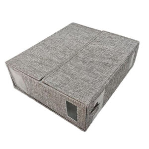 Boîte de <span class=keywords><strong>rangement</strong></span> pliable pour draps de lit avec fenêtre, organiseur de placard pour draps, couvertures, couettes et oreillers - Product Image 4