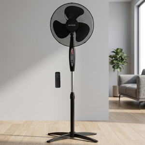 Ventilatore a piantana Niaros nero 43cm 45W con telecomando e timer 230V Modello 9102001 (300000044) - Product Image 3