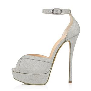 <span class=keywords><strong>Sandali</strong></span> con Plateau e Tacco Alto da Donna Peep Toe Taglie Forti - Product Image 6