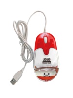 Souris filaire USB ovale en acrylique avec logo personnalisé, motif animal classique, liquide aquatique unique, pour ordinateur