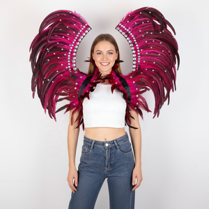 SeaShell WI021 Tüy Kanatlar Dekor Seti Kadın Yetişkin Karnaval Cadılar Bayramı Partisi Maskeli Balo Kostümü ve Sahne Gösterisi için - Product Image 5