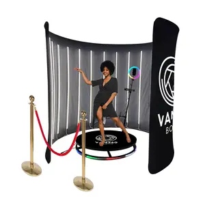 Cabine de fotos personalizado 360, suprimentos para festa com corda retrátil, barreira de segurança, barreira de controle de multidão