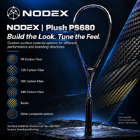 Raquette de squash Nodex Black Pulse, dernière version, entièrement en graphite, légère, haute élasticité, cordes dynamiques, équilibre raffiné, légère, 125g