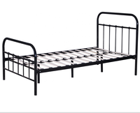 Cadre de lit en acier design en métal pour la maison, l'école, les hôtels et les hôtels Lit queen king size en métal Cadre de lits doubles