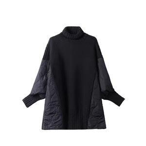 Maglione 2025 da <span class=keywords><strong>donna</strong></span> con scollo alto a due pezzi con cuciture a due pezzi stile europeo che riduce l'età - Product Image 5