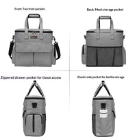 Sac de voyage pour animaux de compagnie en polyester cationique grande capacité, à porter à la main ou en bandoulière, avec 2 bols pliables pour chiens et chats, idéal pour les voyages en extérieur