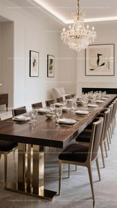 Tùy chỉnh ý ánh sáng sang trọng mở rộng bàn ăn cực lớn và cực dài phong cách hiện đại và đơn giản lớn 10 16 <span class=keywords><strong>20</strong></span> 30 người - Product Image 4