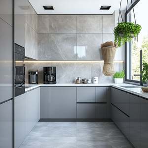 China Customized Modern <b>Kitchen</b> Cabinets Home <b>Furniture</b> in Wood Manufactured by <b>Kitchen</b> Cabinet Manufacturer - Product Image 1