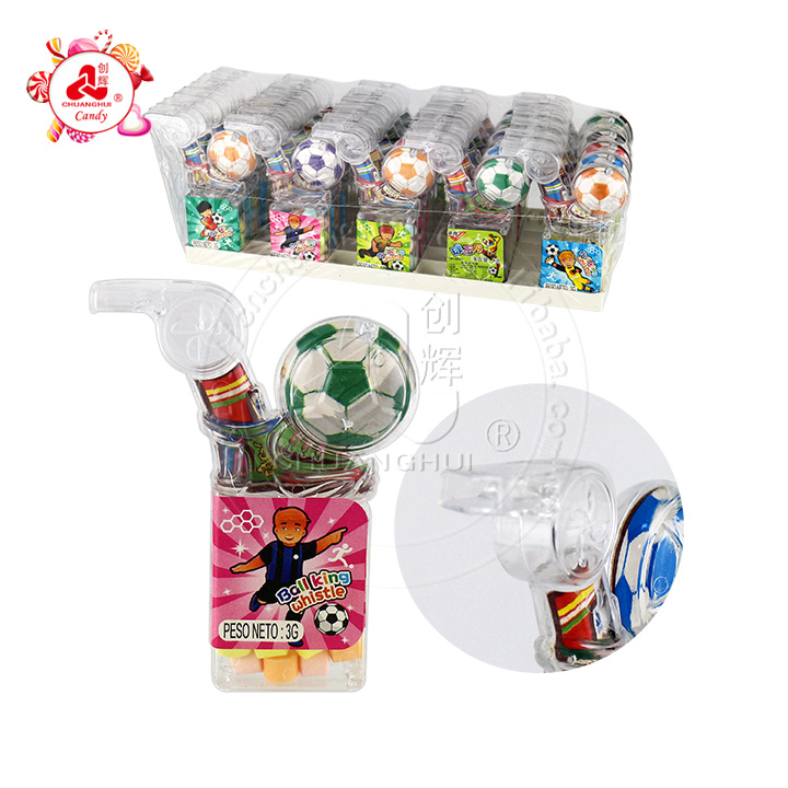 football whistle toy candy