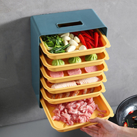 Supports de rangement de cuisine multicouches en plastique PP injecté de haute qualité, écologiques, durables et adaptés aux aliments, pour assiettes à collation