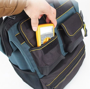 Manufacturer Large Capacity Multi-Functional Double Shoulder <b>Tool</b> <b>Backpack</b> Canvas Electrician <b>Bag</b> Special Purpose Case - Product Image 4