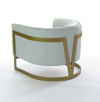 Canapé de détente de luxe en acier inoxydable doré, moderne, durable, écologique, avec revêtement en velours, design en forme de V pour la maison