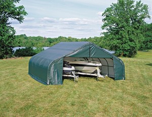 Abri de voiture de style maison pour <span class=keywords><strong>2</strong></span> <span class=keywords><strong>voitures</strong></span> avec tente d'entrepôt Matériau PVC et PE Cadre en <span class=keywords><strong>métal</strong></span> et plastique enduit de poudre pour parking extérieur - Product Image 6