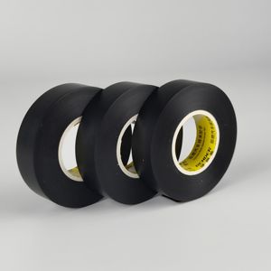 Ruban isolant ignifuge en caoutchouc adhésif flexible noir en PVC fabriqué en Chine pour faisceaux de câbles ROHS/ISO9001/ - Product Image 1