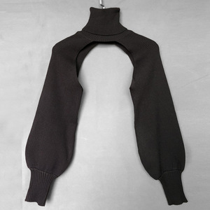New Solid Plain Lady Casual Pullover primavera autunno inverno lanterna <span class=keywords><strong>manica</strong></span> <span class=keywords><strong>dolcevita</strong></span> lavorato a maglia corto Crop Top maglioni da <span class=keywords><strong>donna</strong></span> - Product Image 6