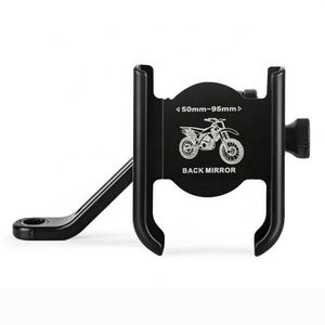 Phone Holder Aluminum Alloy Motorbike Holder Handlebar GPS Navigation Bracket Mount <b>Clip</b> Bike Phone Holder - Product Image 1