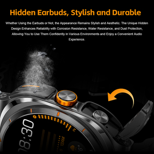 Reloj Deportivo EDS GT98 2 en 1 con Reproductor de Música, Resistente al Agua IP68, Auriculares Ocultos, Múltiples Opciones de Reloj, Monitoreo Preciso, Llamadas por Bluetooth - Product Image 3