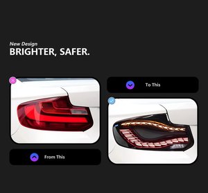 F22 <b>LED</b> Tail <b>Light</b> <b>Red</b> Lens 12V Rear Lamp for New 2 Series 220i 225i F44 F45 F46 Signal CG-FF-TLG267 <b>LED</b> Tail <b>Light</b> for 2 Se - Product Image 3