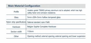 Fabriqué <span class=keywords><strong>en</strong></span> chine, nouveau Design, profilé d'isolation thermique à économie d'énergie, fenêtre à Double vitrage, <span class=keywords><strong>baie</strong></span> <span class=keywords><strong>vitrée</strong></span> - Product Image 3