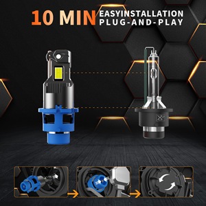 Lampu depan LED otomatis untuk HID, bohlam lampu depan LED otomatis seri D1S D2S D2R D3S D4S D5S D8S 110W 11000LM D - Product Image 4