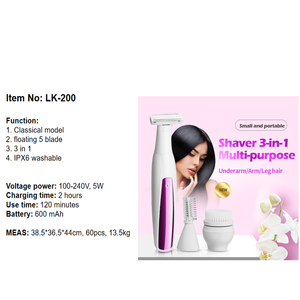 Resuxi LK200 Épilation pour Femmes Peau Sensible Épilation Indolore Bikini Tondeuse Électrique Rasoir Électrique pour Femmes Blanc Acier Inoxydable 5W - Product Image 2