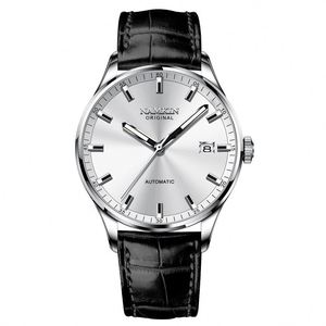 Montre Homme Personnalisée 8885 Style Simple et Tendance, en Acier Inoxydable, Mouvement Mécanique, Bracelet en Ruban, Résine, Céramique, Acrylique, Aiguilles - Product Image 4