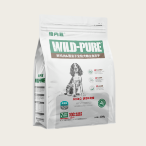 מזון כלבים מיובש בהקפאה, ללא דגנים, בשר טרי, עשיר בחלבון, דל בשומן, חטיפים לחיות מחמד, לבריאות מערכת העיכול - Product Image 1