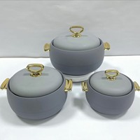 Juego de Ollas Térmicas para Alimentos de 1L, 2L y 3.5L, Cazuela Aislada con un Color Bicolor Único para Decoración de Hogar de Alta Gama