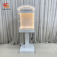 Nouvelle Arrivée SMS : Cabine Téléphonique Métallique pour Mariage, Station de Messages Audio/Vidéo, Support de Livre d'Or pour Décoration d'Événements et Réceptions