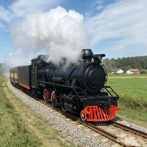 <span class=keywords><strong>Locomotive</strong></span> à vapeur vintage, fabrication originale d'usine, possibilité de personnaliser les paramètres de réglage de la voie. - Product Image 1