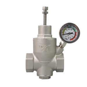 Vanne de réduction de pression à piston Jinyuan DN25 16 CF8 avec manomètre pour alimentation en eau - Product Image 1