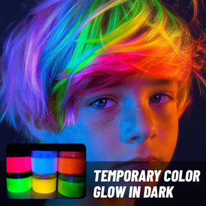 Fabricante de fábrica temporal lavable color de pelo tinte brillo en la oscuridad - Product Image 3