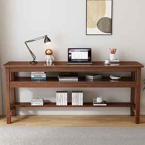 Solid Wood Long Table Double Wall-Mounted <strong>Narrow</strong> Office <strong>Computer</strong> Bedroom Writing <strong>Desk</strong> Model 908 Made in China - Product Image 3