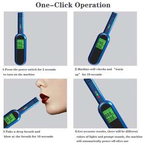 Hochpräziser Halbleitersensor-Blow-Typ Hochgenaues digitales Atemalkoholerkennungs-Display Tragbarer Mini-Alkohol <span class=keywords><strong>tester</strong></span> - Product Image 6
