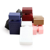 Flacon de parfum rectangulaire de 30 ml et 50 ml avec bouchon à vis recyclable, diffuseur à bâtonnets, flacon vide en verre personnalisé, 6 couleurs mélangées
