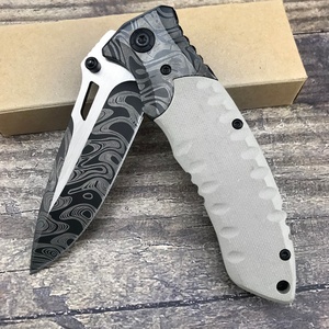 Cuchillo Plegable de Bolsillo para Acampar al Aire Libre con Diseño de Leopardo, Fabricado con Acero Inoxidable G10+ de Grado DIY OEM, 5CR13MOV - Product Image 3