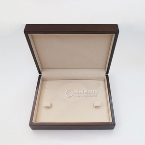 Green Wholesale Custom Premium Wooden Jewelry Packaging Boxes for Necklace Bracelet Ring <b>Earrings</b> Boxes Jewelry <b>Box</b> - Product Image 1