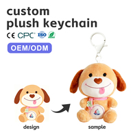 Porte-clés en peluche personnalisé, jouet en peluche doux, porte-clés en tissu de coton, OEM ODM, cadeau promotionnel, personnage en peluche personnalisé