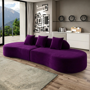 Modern Internet Celebrity Full Lounge Sofa Set Living Room Curved Semi-<strong>Circle</strong> <strong>Couch</strong> Vacuum Compression Memory Foam for Villas - Product Image 1