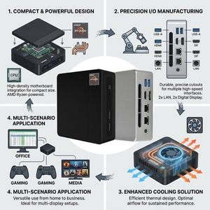 คอมพิวเตอร์รุ่นล่าสุด Sharerdp N2 AMD Ryzen 7 8745HS พร้อมกราฟิกการ์ด Radeon 780m กล่อง Nuc <span class=keywords><strong>Mini</strong></span> <span class=keywords><strong>PC</strong></span> สำหรับเล่นเกมและอีสปอร์ต - Product Image 4
