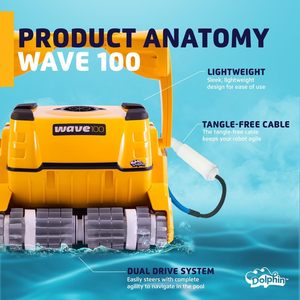 Robot <span class=keywords><strong>Limpiafondos</strong></span> Automático Inteligente para Piscinas Herramienta Eficiente de Limpieza <span class=keywords><strong>Dolphin</strong></span> WAVE 100 - Product Image 4