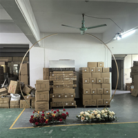 Support de lustre en arc de fleurs artificielles NIKA Cadre en demi-cercle en métal et fer pour l'extérieur