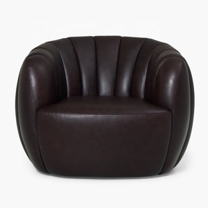 Fauteuils d'appoint <span class=keywords><strong>Jules</strong></span> faits main en usine, fauteuil design moderne, fauteuil de salon de style mid-century avec dossier en forme de baril pour la maison et les bars/clubs - Product Image 1