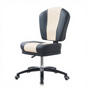 Silla de Bar de Piel Negra de Lujo con Logotipo Personalizado, Moderna, con Ruedas Ajustables, para Hogar, Bar, Comedor, Dormitorio, Sala de Estar, Gimnasio - Product Image 1